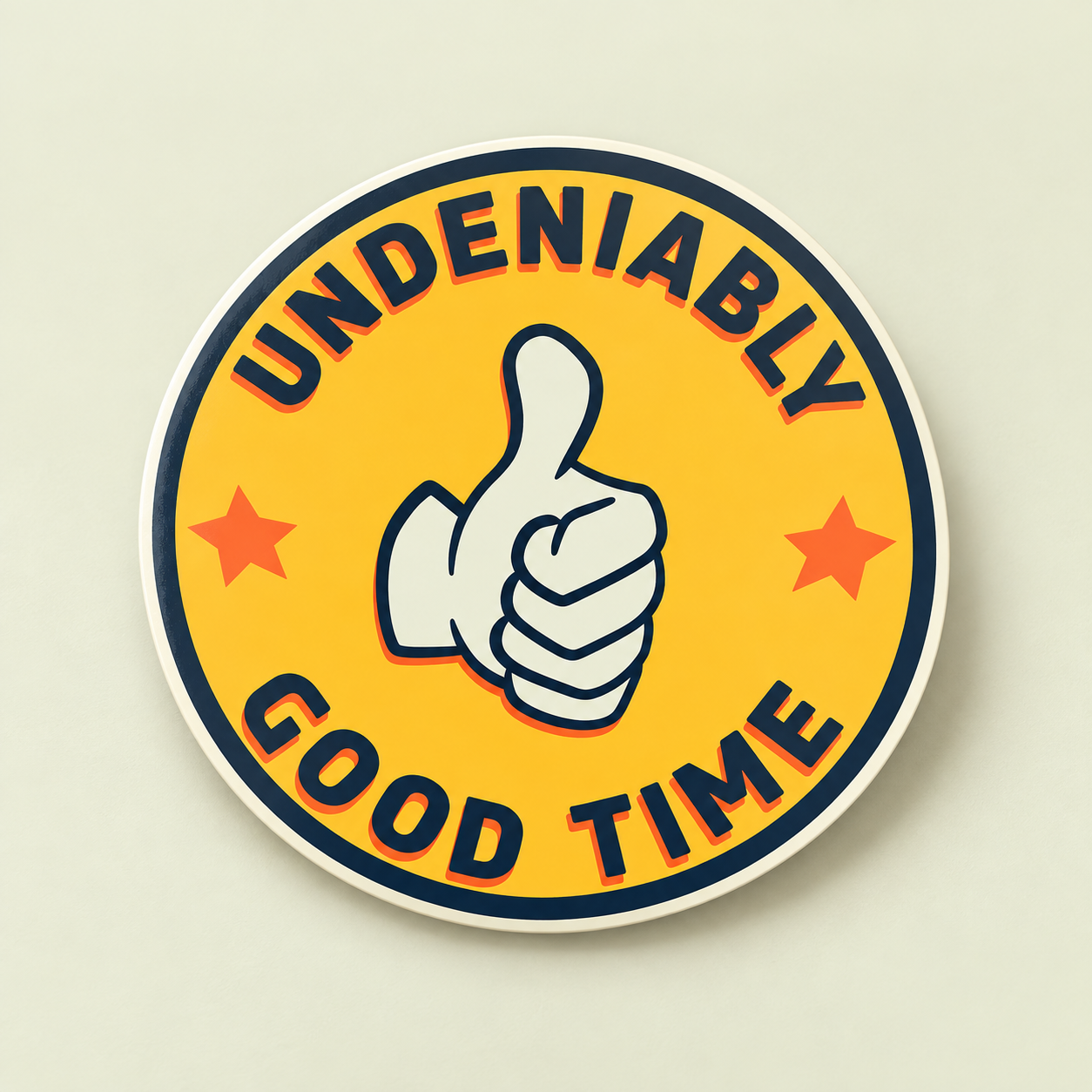 Illustrative UGT logo sticker mockup